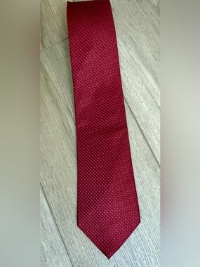 Men's Silk Red Textured Tie
